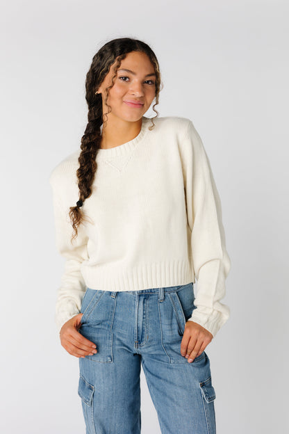 Classic cream pullover sweater