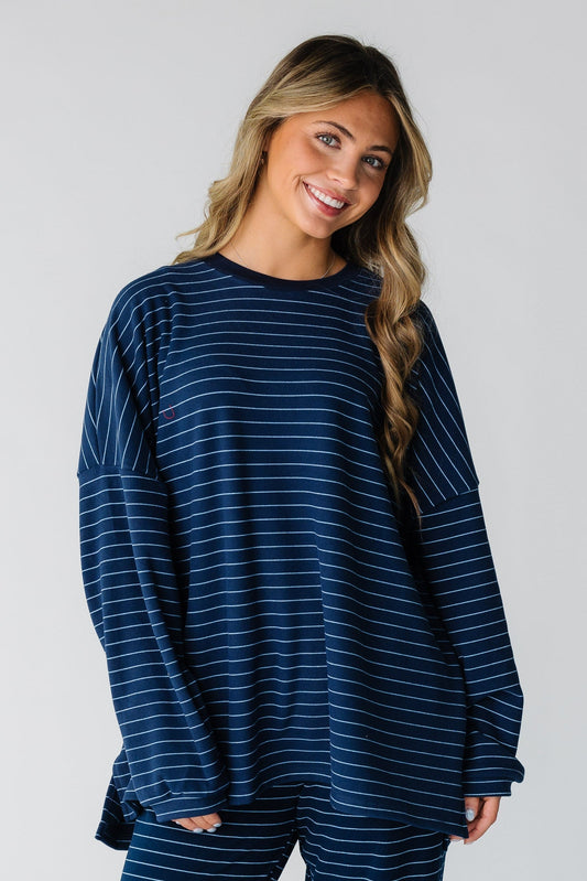 Spring So Soft Lounge Top WOMEN'S SWEATERS Things Between Navy S/M 