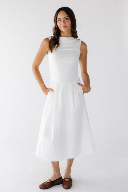 Elsie Sleeveless Dress White / L