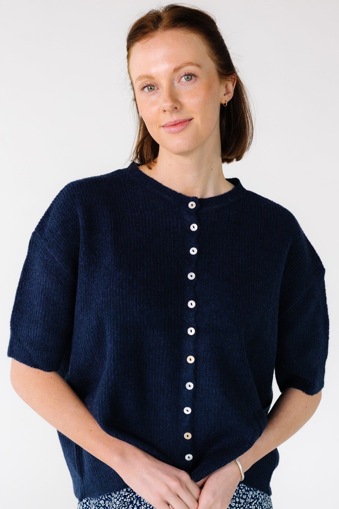 Dressed Up Cardigan- Spring in navy for women and teens.