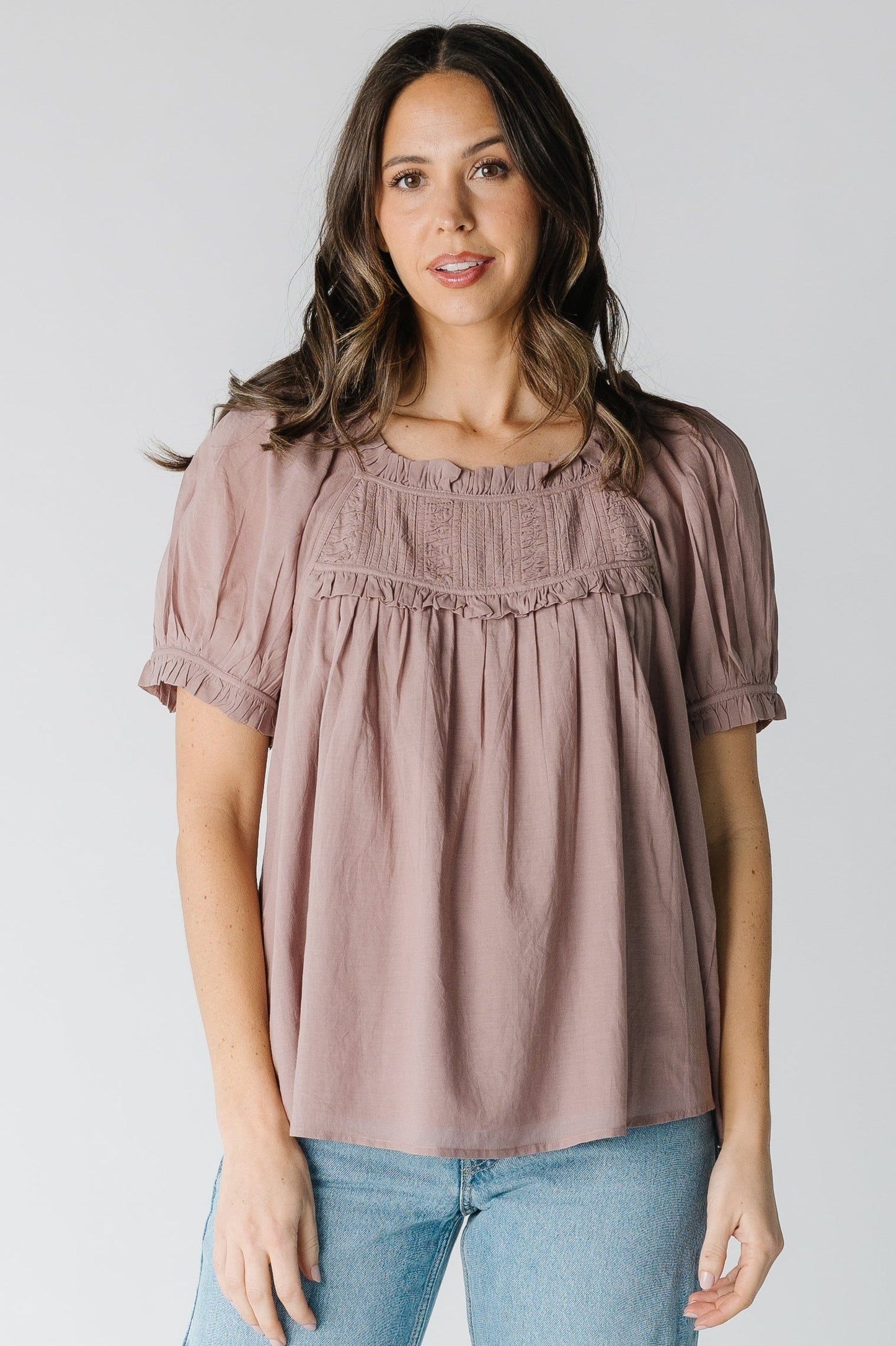 Citrus Eila Delicate Woven Top WOMEN'S TOP Citrus Plum XS 