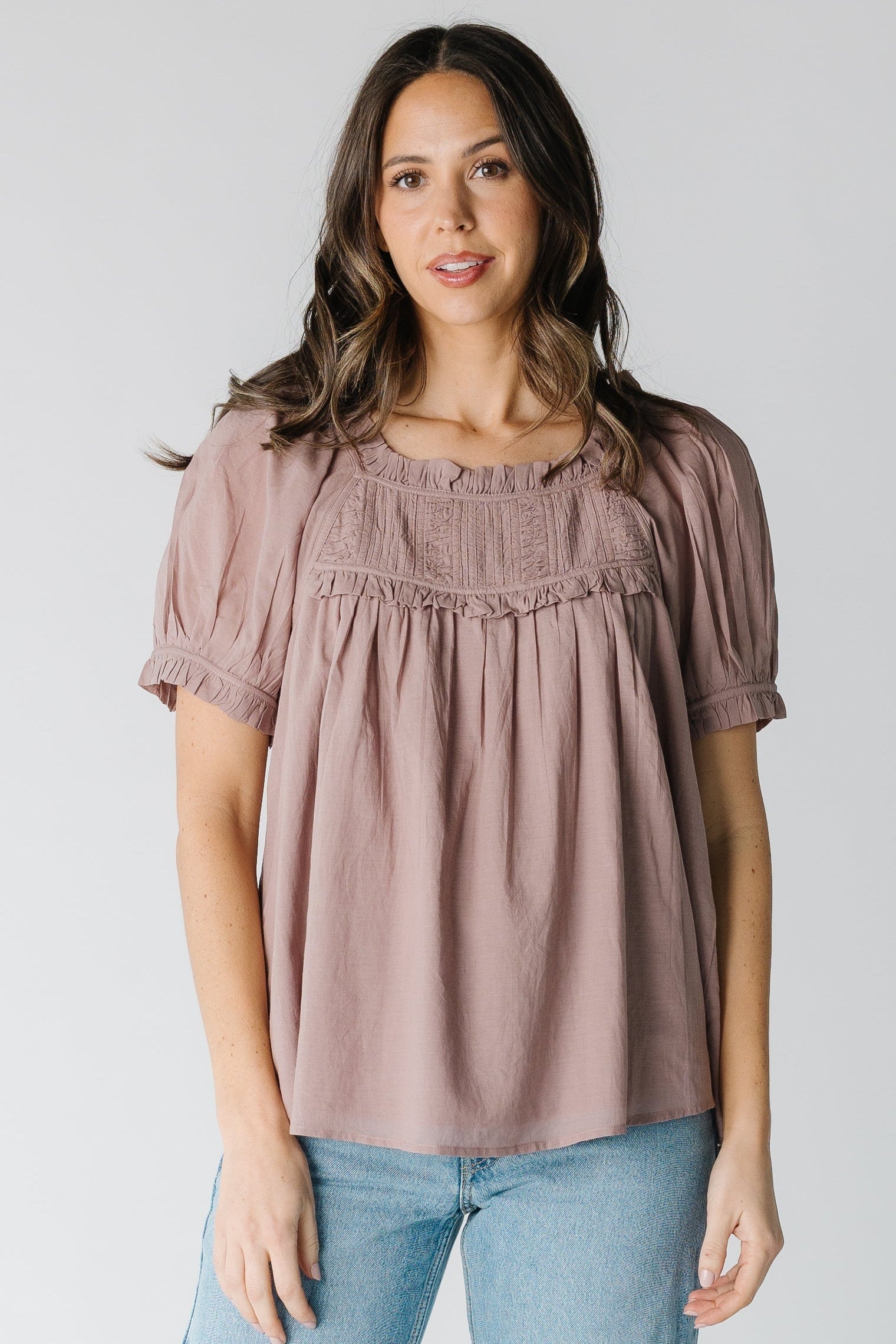Citrus Eila Delicate Woven Top WOMEN'S TOP Citrus Plum XS 