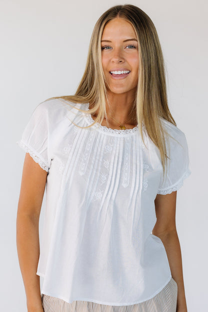Citrus Elliot Top in white for women and teen girls.