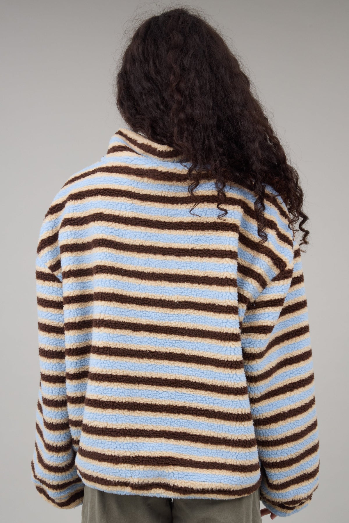 Striped Sherpa Pullover WOMEN'S TOP Called to Surf 