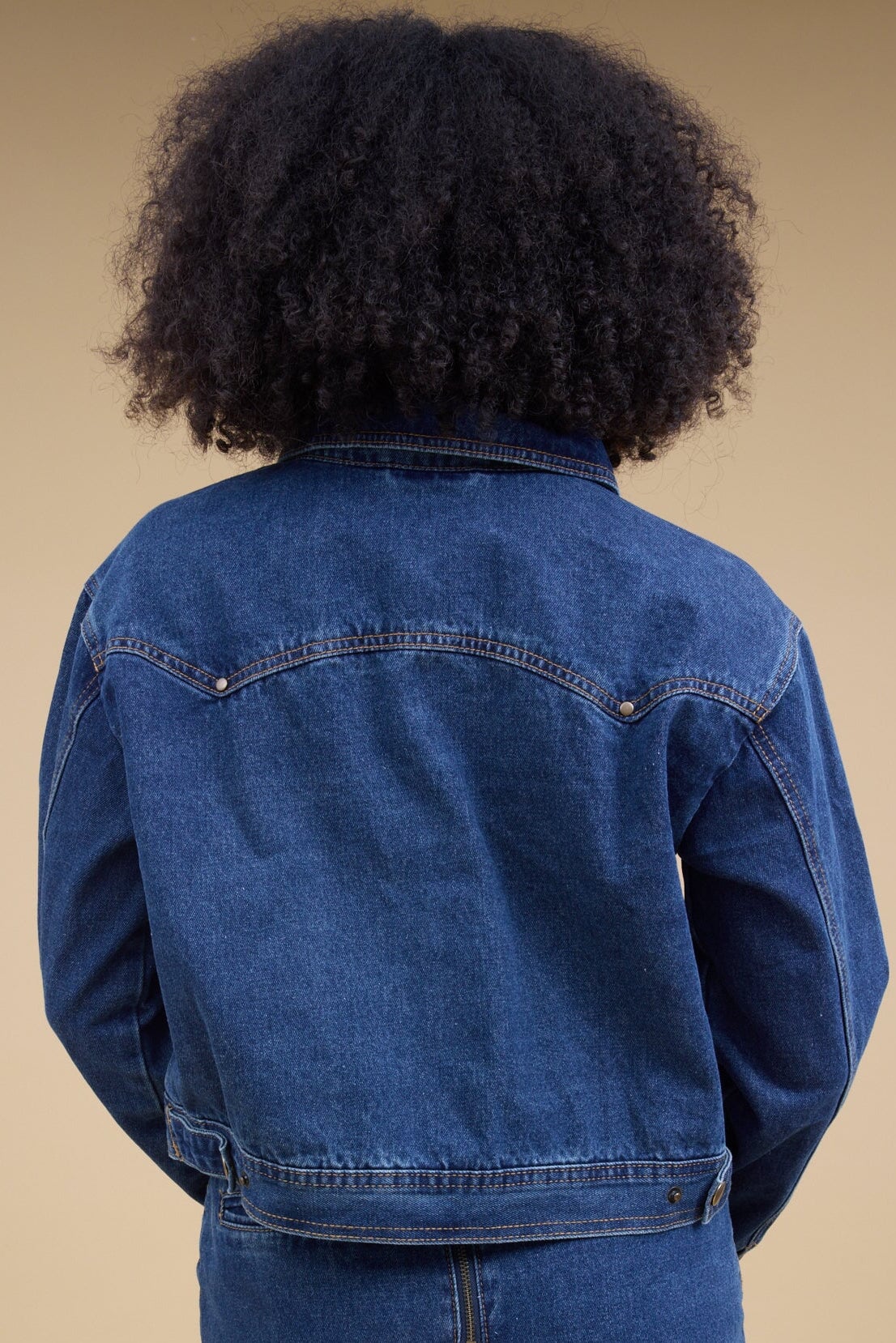 Button Down Indigo Denim Jacket WOMEN'S JACKETS Miou Muse 