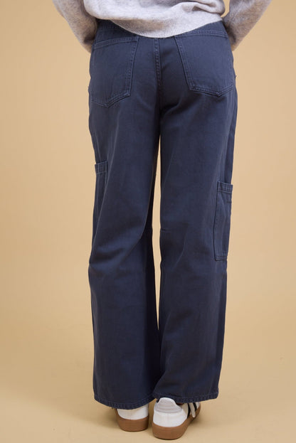 Washed Cargo Pants WOMEN'S DENIM Miou Muse 
