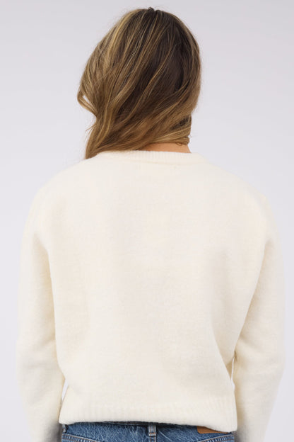 Angie Crew Neck Cardigan WOMEN'S CARDIGAN Yours Truly 
