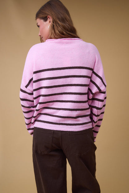 Zoey Striped Pullover Sweater WOMEN'S SWEATERS Things Between 