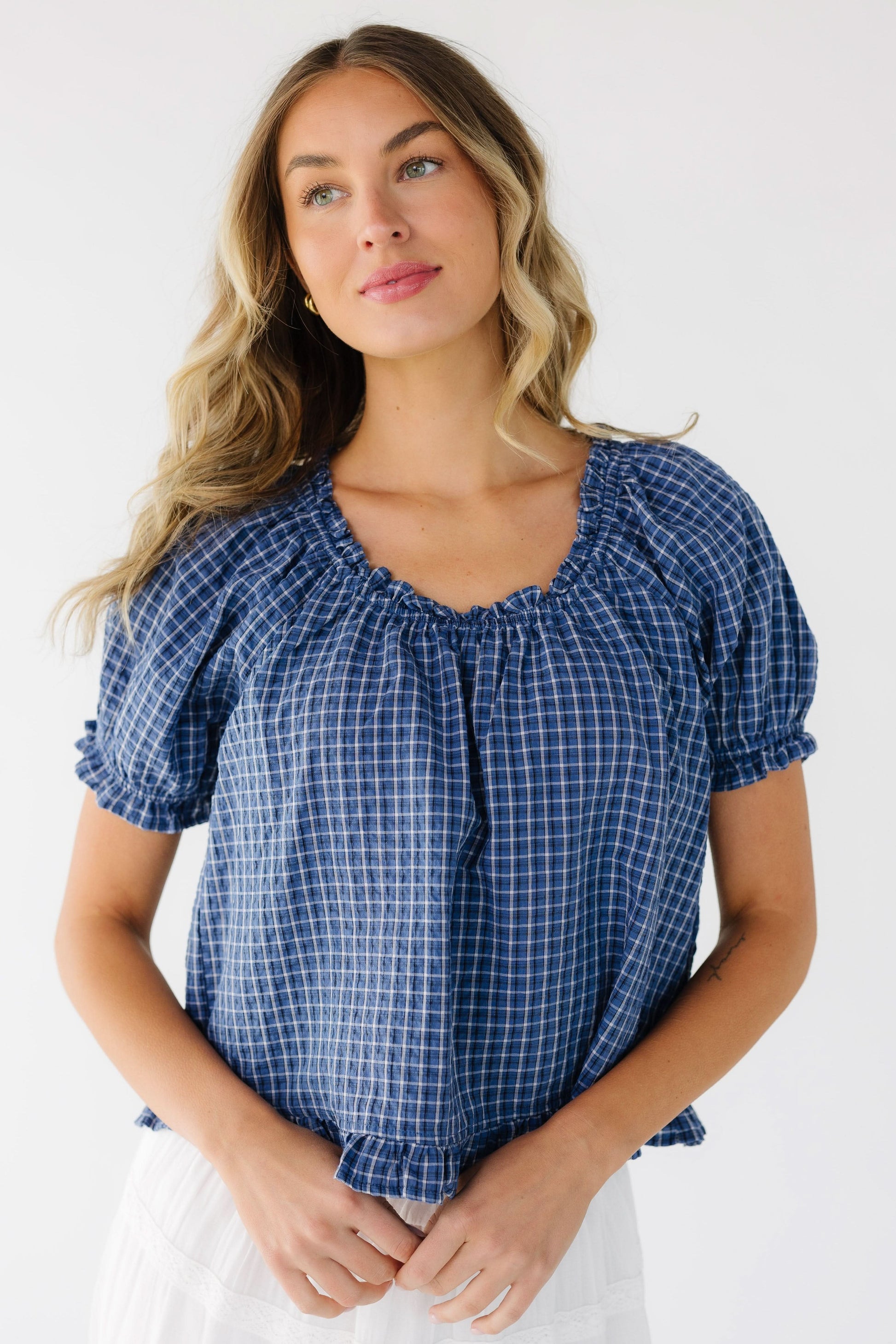 Francine Checkered Top WOMEN'S TOP Things Between 