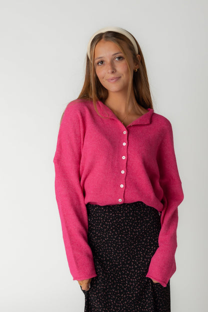 Aria Soft Cardigan WOMEN'S CARDIGAN Things Between Fuchsia S 