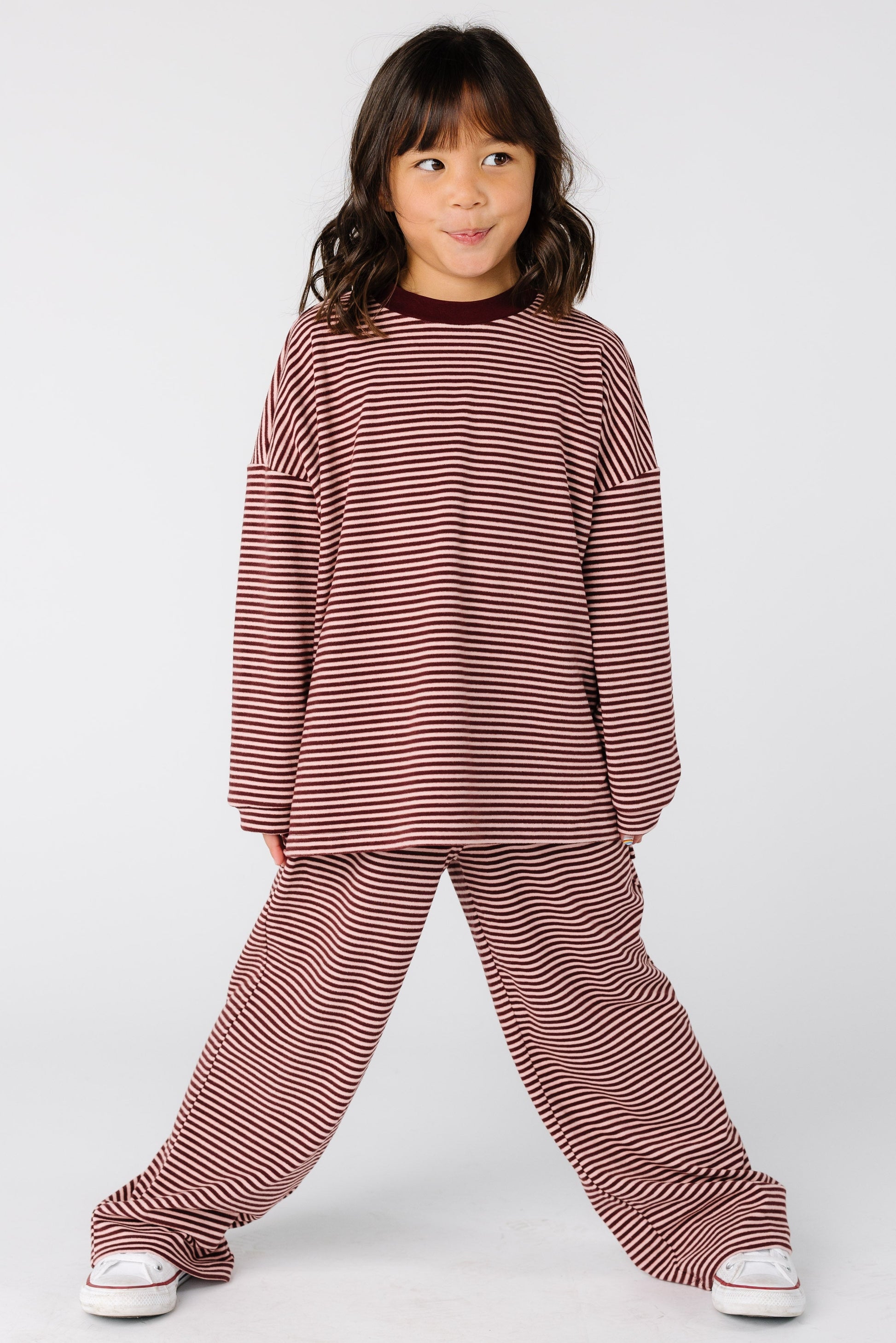 Cutie Everyday Kids Set Kid's Set by Brass and Roe in burgundy 