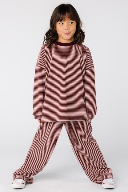 Cutie Everyday Kids Set Kid's Set by Brass and Roe in burgundy 