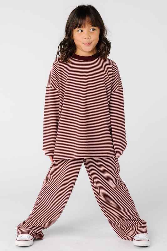 Cutie Everyday Kids Set Kid's Set by Brass and Roe in burgundy 