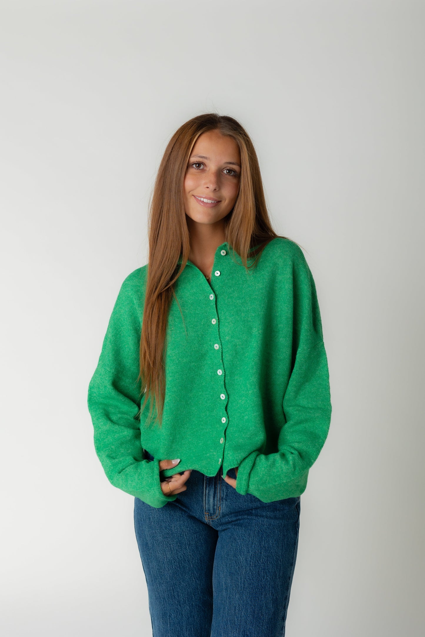 Aria Soft Cardigan WOMEN'S CARDIGAN Things Between Kelly Green S 