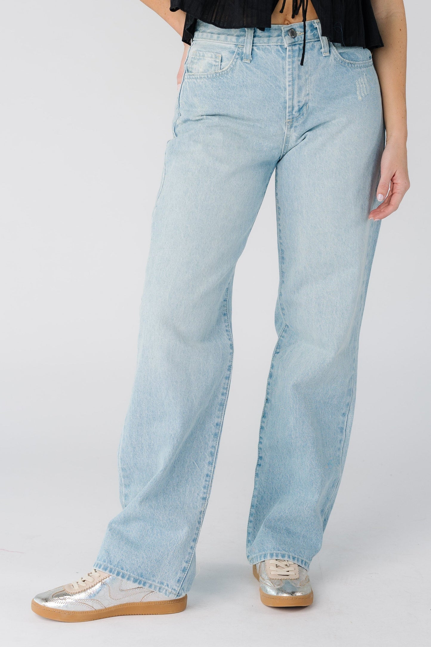 Helen Relaxed Straight Denim - Light Denim WOMEN'S DENIM Just Panmaco Inc. 