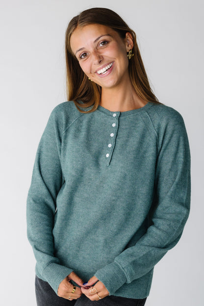 Allie Henley Pullover Sweater for women and teens in teal