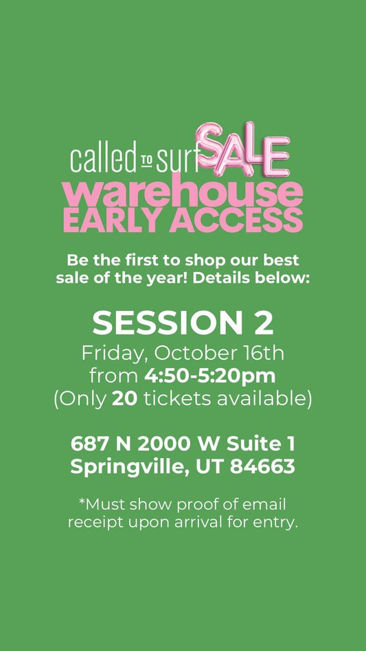 2nd Session - Early Access 4:50 PM - 5:20 PM EVENTS Called to Surf 