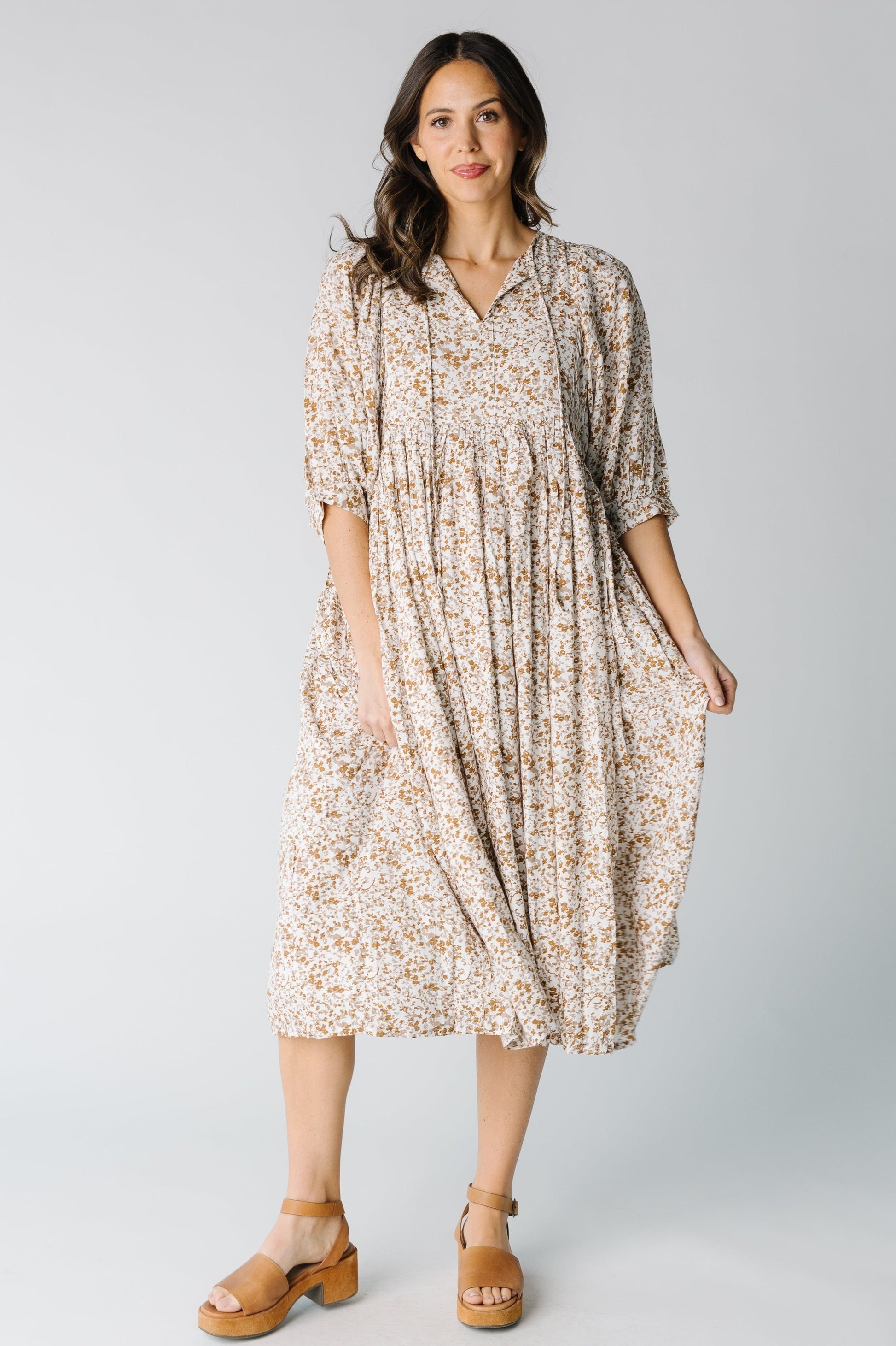 Citrus Primavera Print Midi Dress WOMEN'S DRESS Citrus 