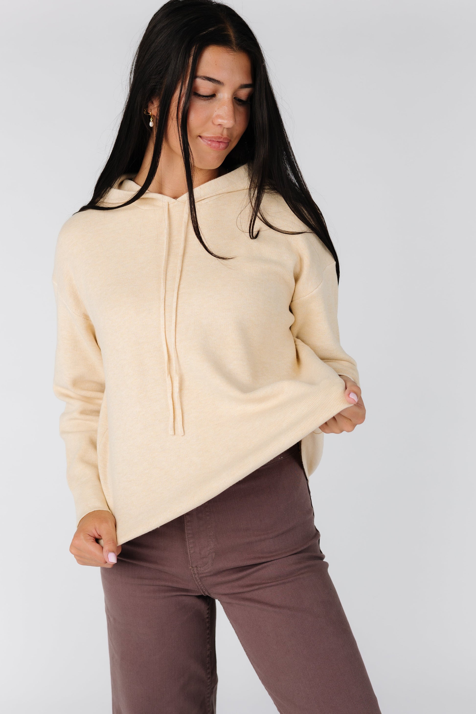 Modest long sleeve drawstring hoodie