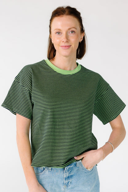 Karli Stripe Shirt WOMEN'S TOP Things Between Sage S 