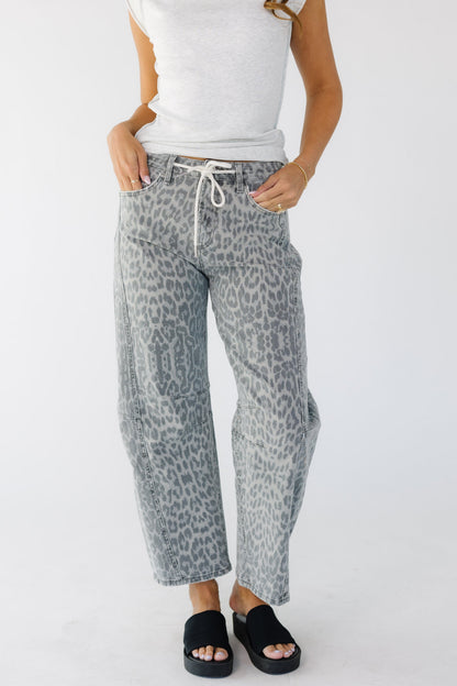 Leopard Barrel Jeans WOMEN'S JEANS Vervet 