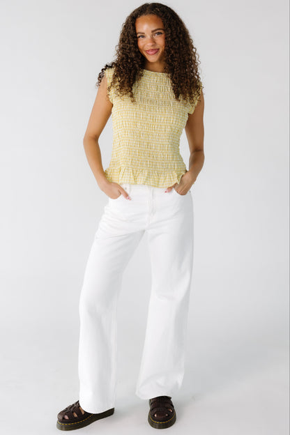 Levi Loose Boot Jeans in white for women and teens.