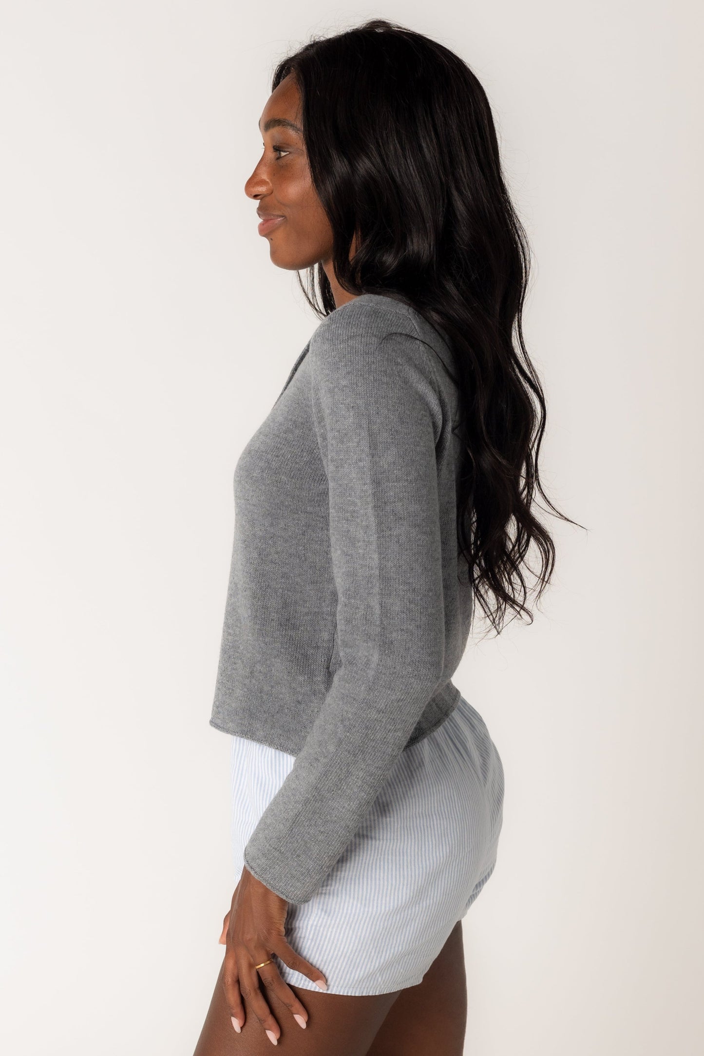 Modest long sleeve grey cardigan