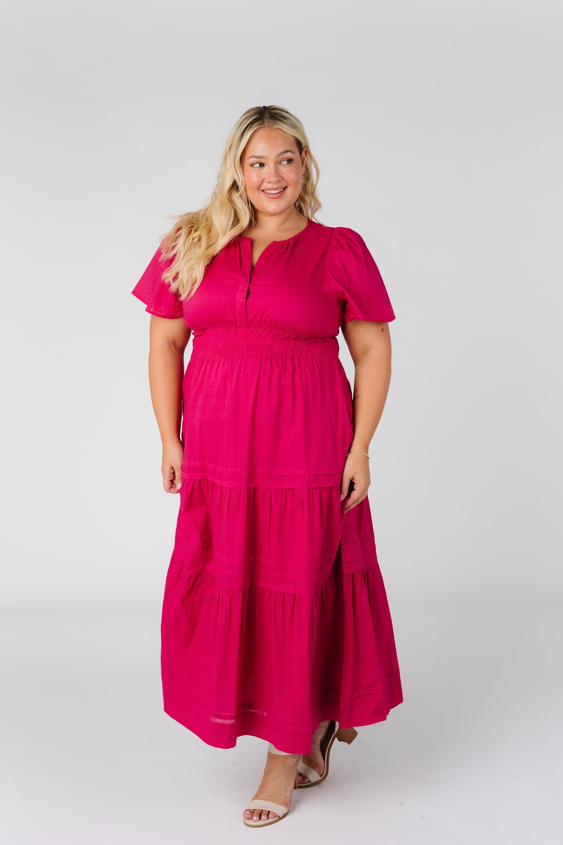 Citrus - Shae magenta maxi in plus size