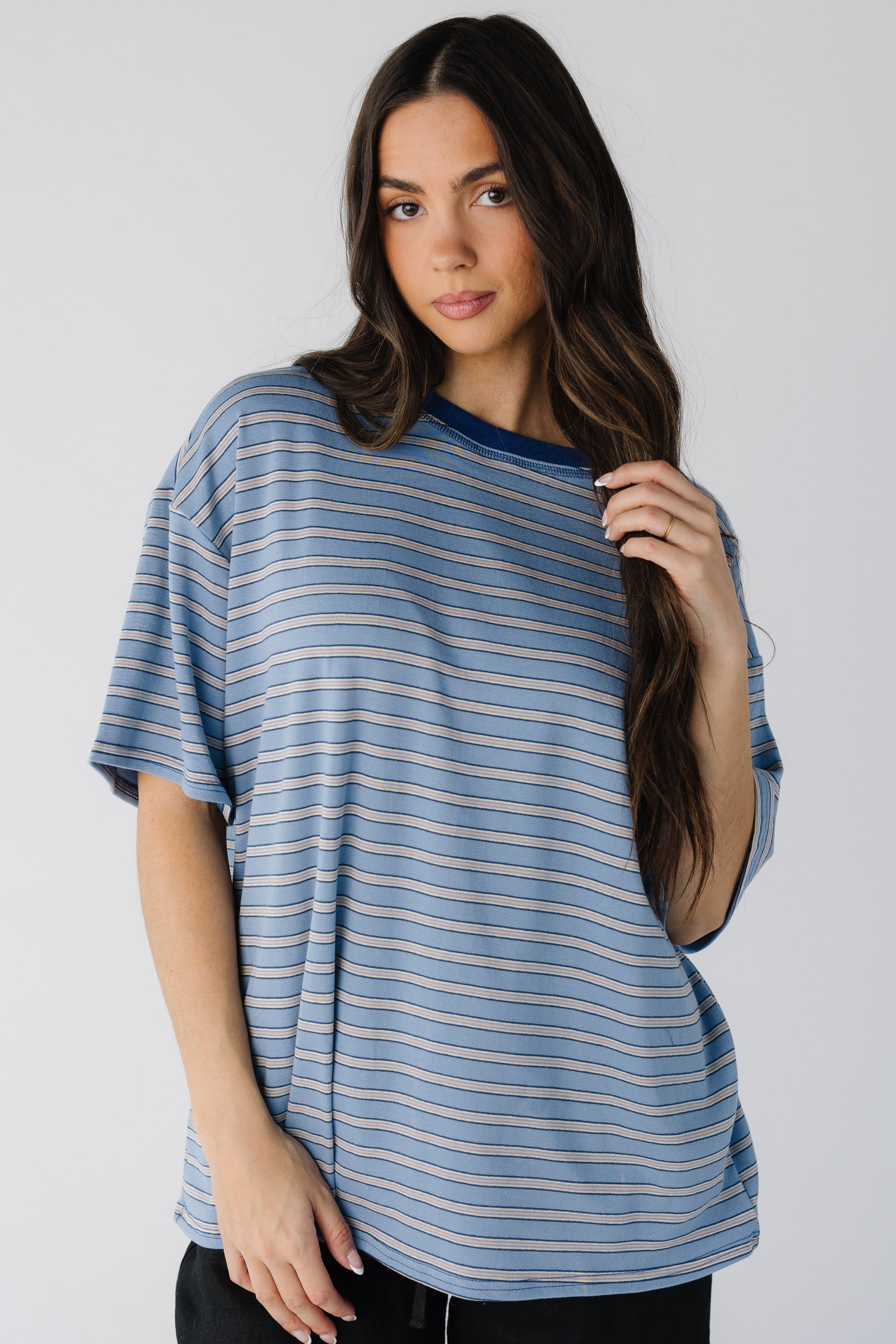 Modests blue stripe tee
