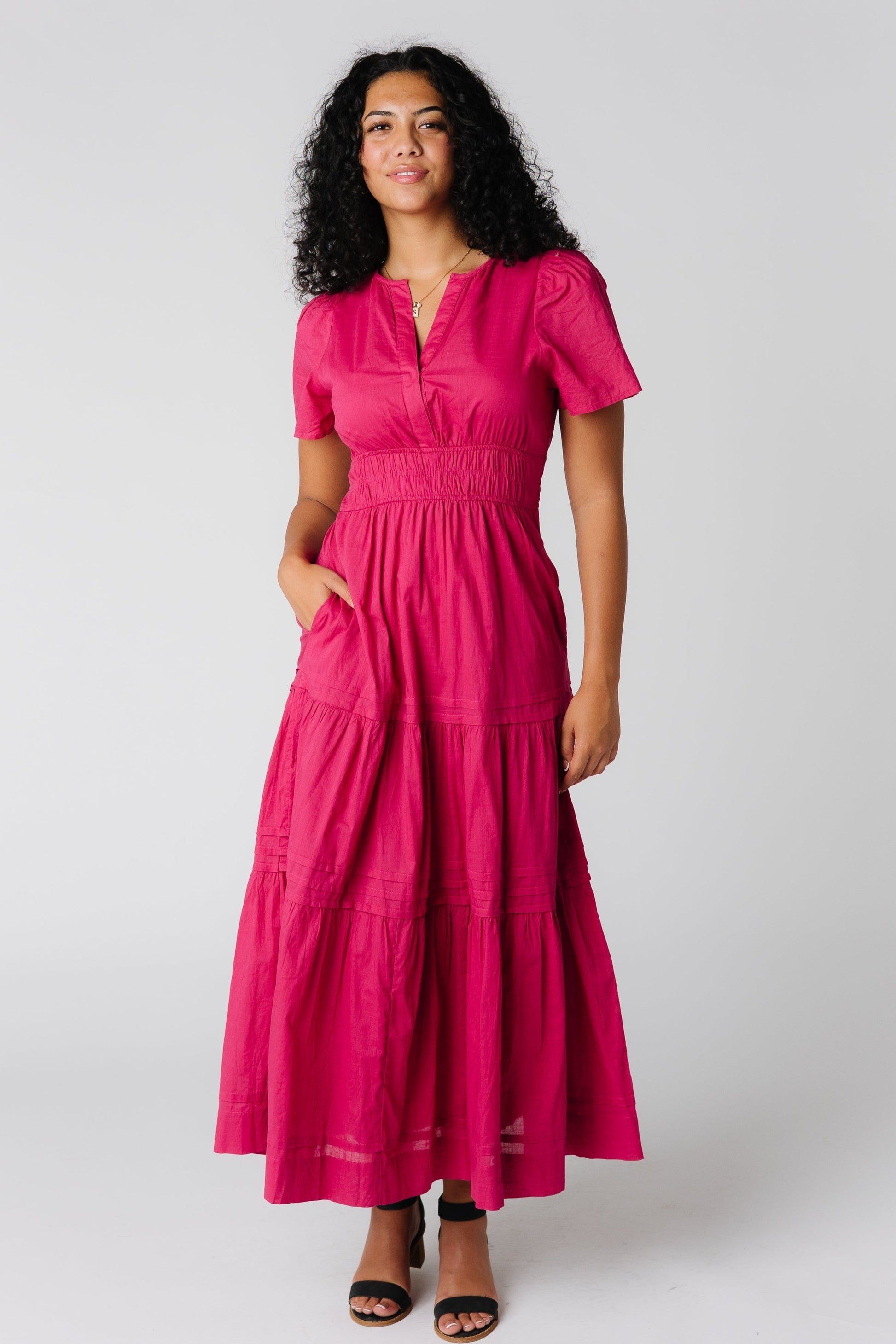 Citrus - modest magenta maxi dress