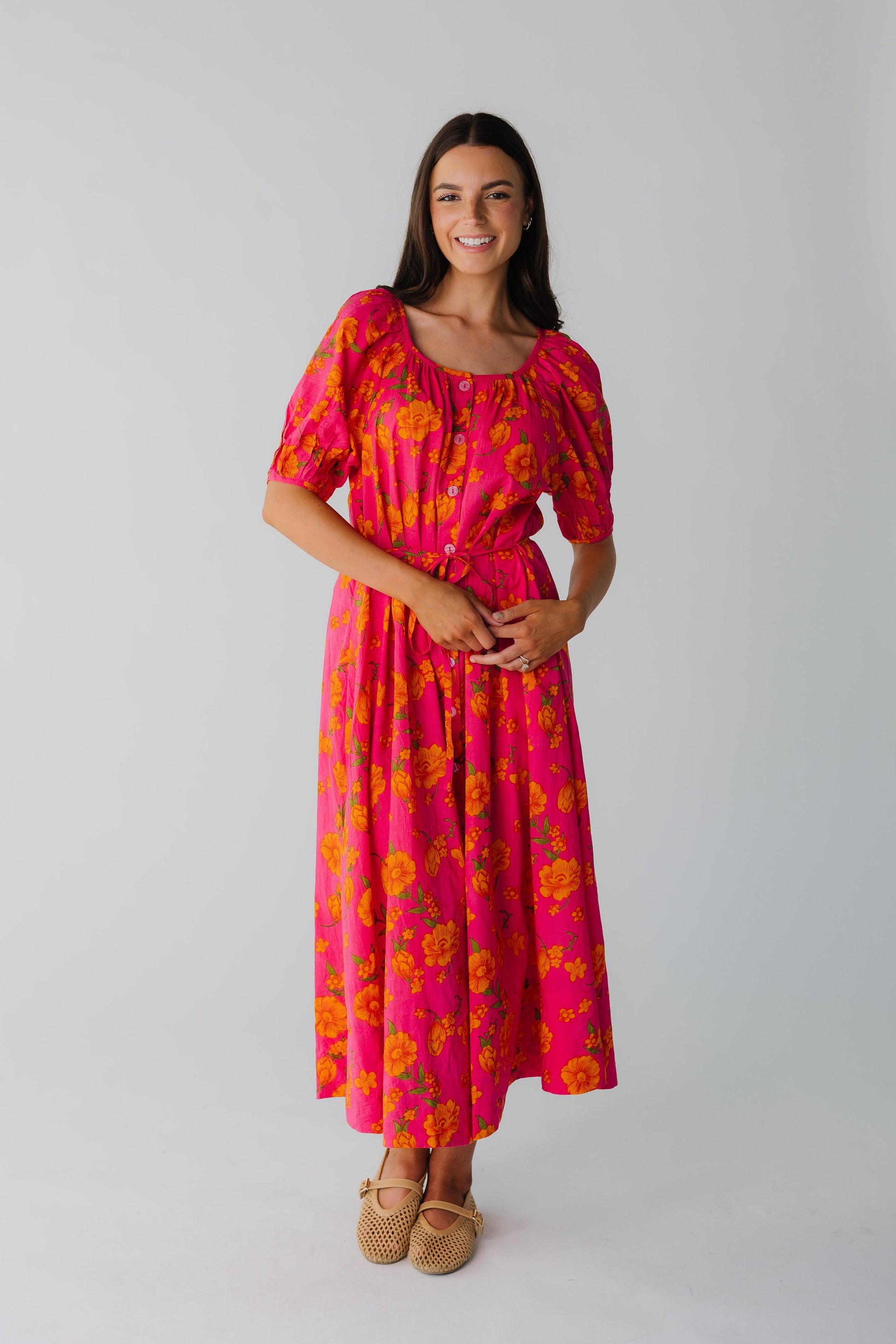 Citrus Button Down Midi Dress WOMEN'S DRESS Citrus 