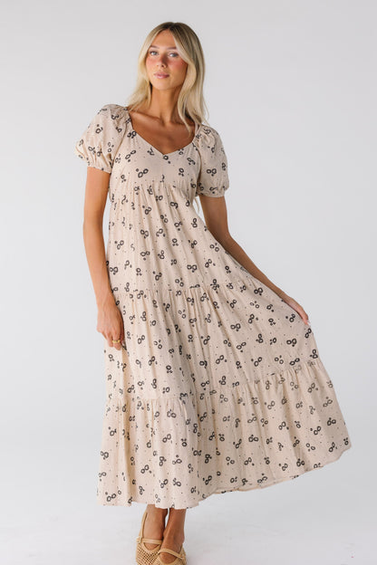 Brass & Roe Amaira Midi Dress WOMEN'S DRESS brass & roe Tan XS 
