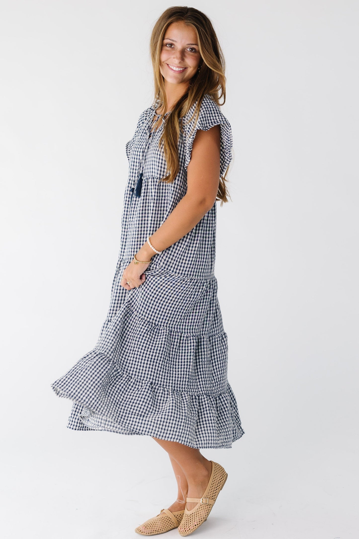 Brass & Roe Elmina Gingham Dress WOMEN'S DRESS brass & roe 