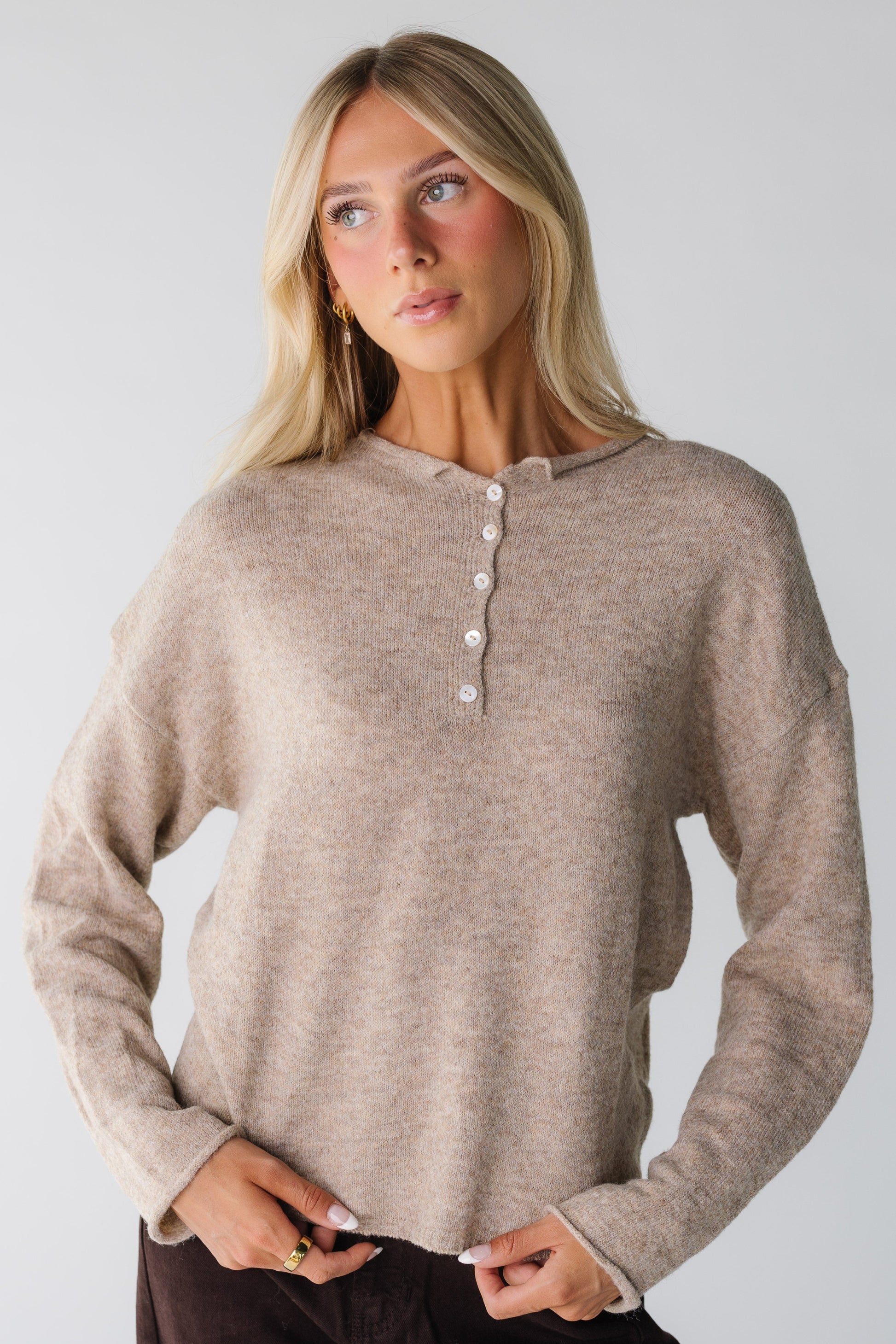 Gracie Henley Pullover Sweater for women in mocha