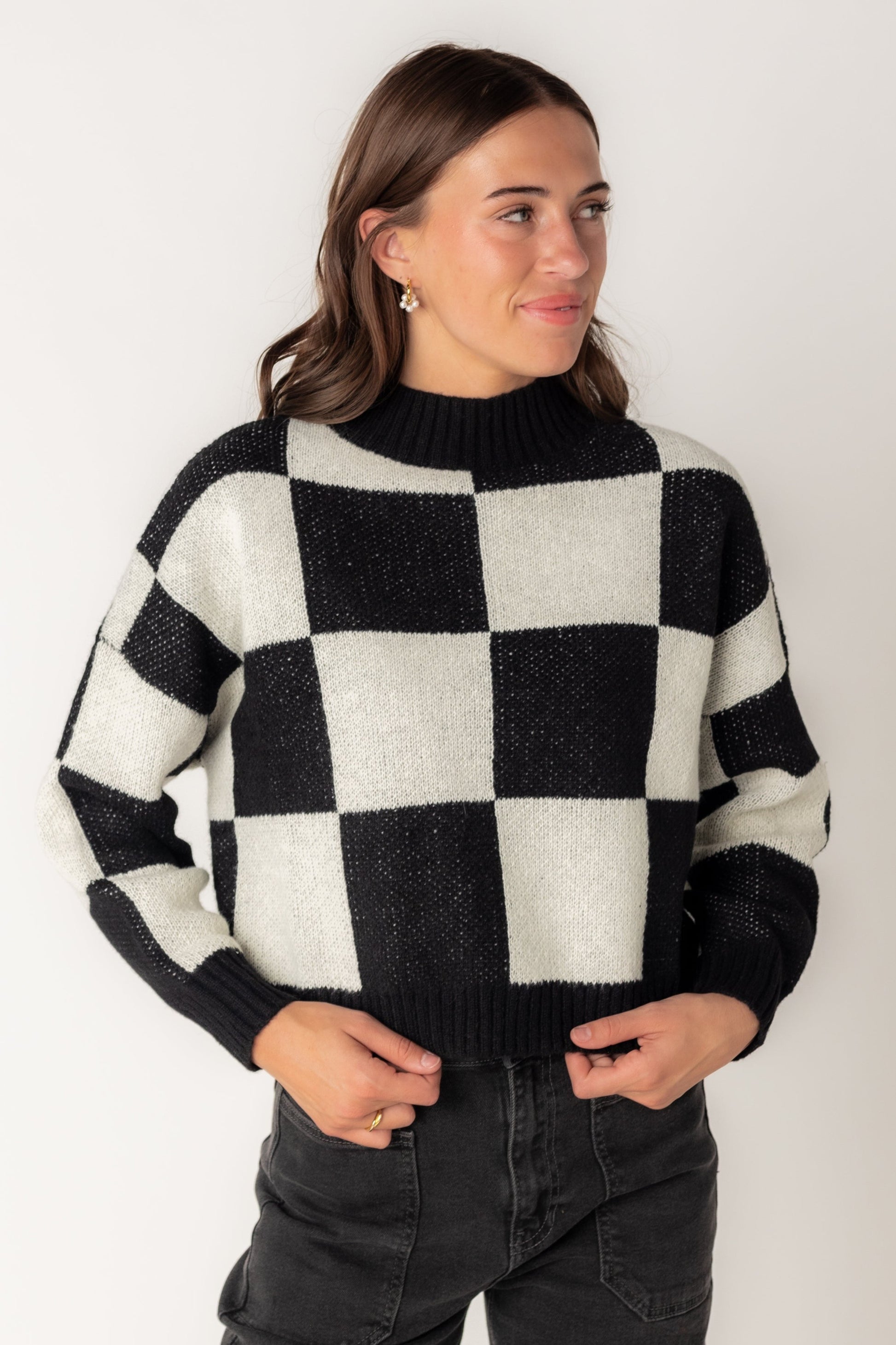 Modest Martha large Checkered Sweater 