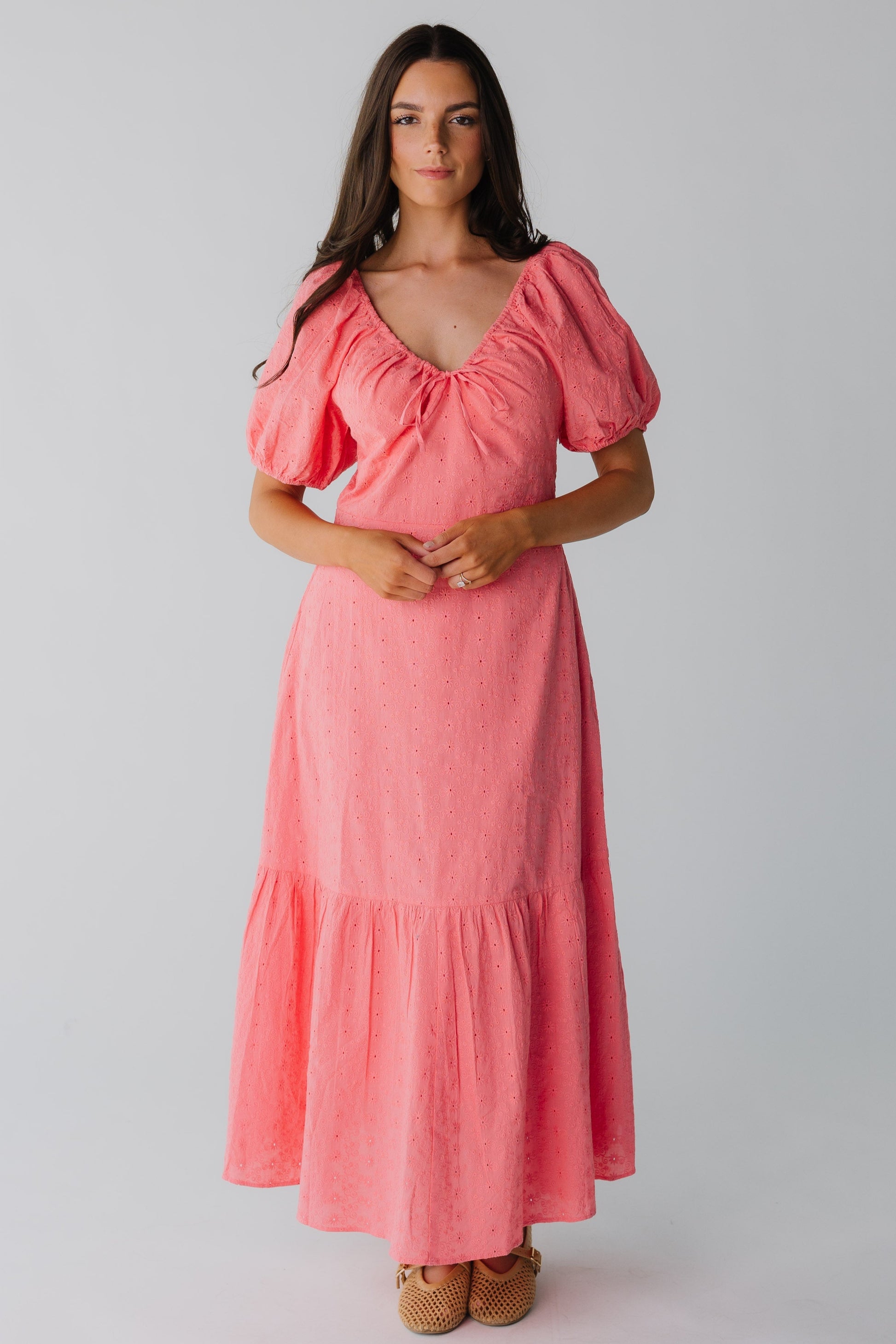 Citrus Modest Alba Eyelet Midi Dress White / XXXL *FINAL SALE*