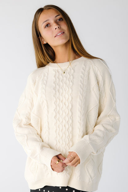 The Haley Sweater in winter white for women and teens