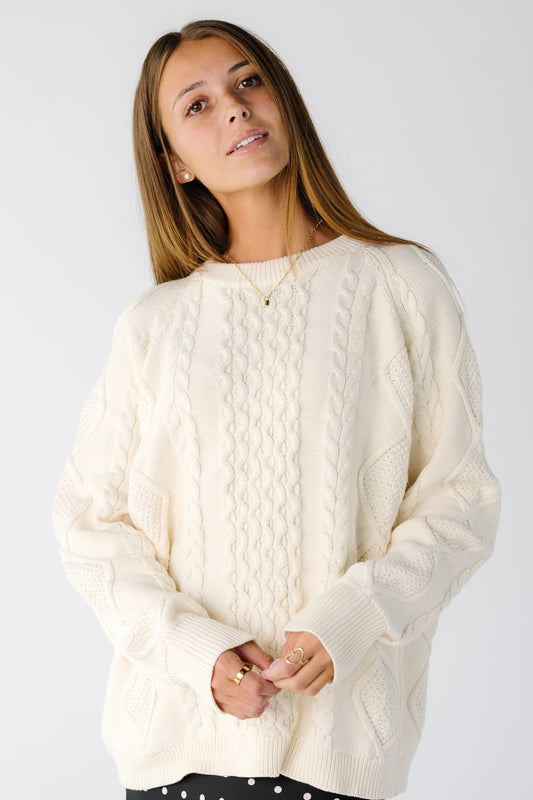 The Haley Sweater in winter white for women and teens