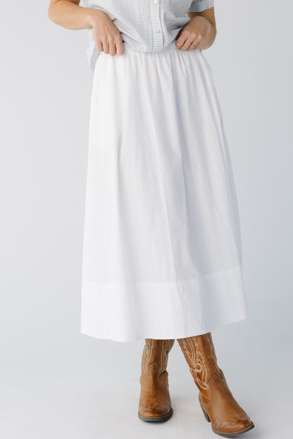 Favorite Cotton Pocket Skirt in white