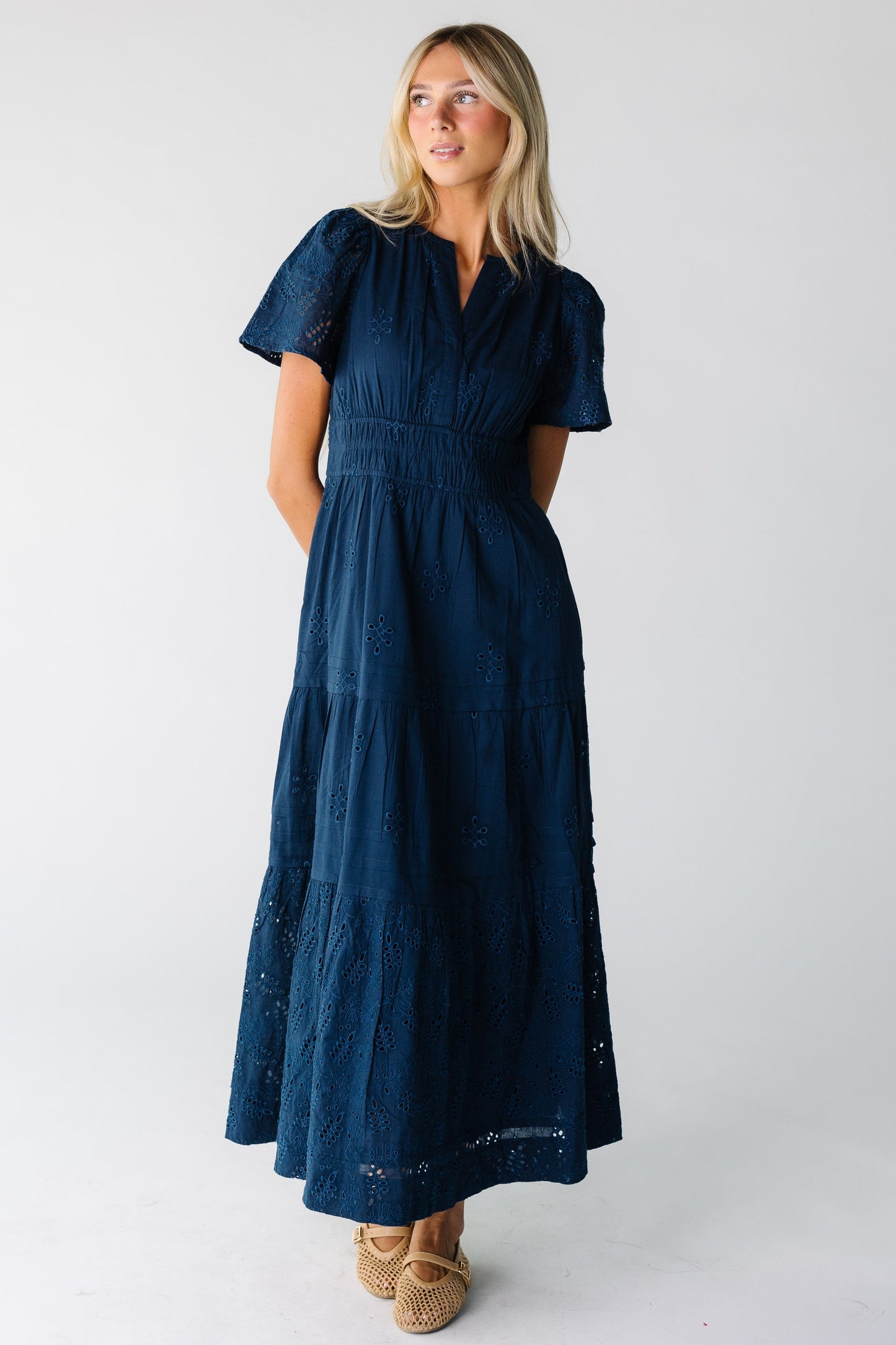Citrus Eyelet Shae Dress - Blue WOMEN'S DRESS Citrus 