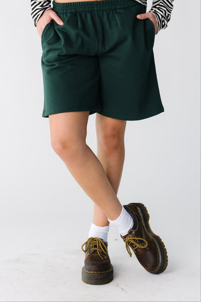 The Sprinter Shorts for women and teens in deep green