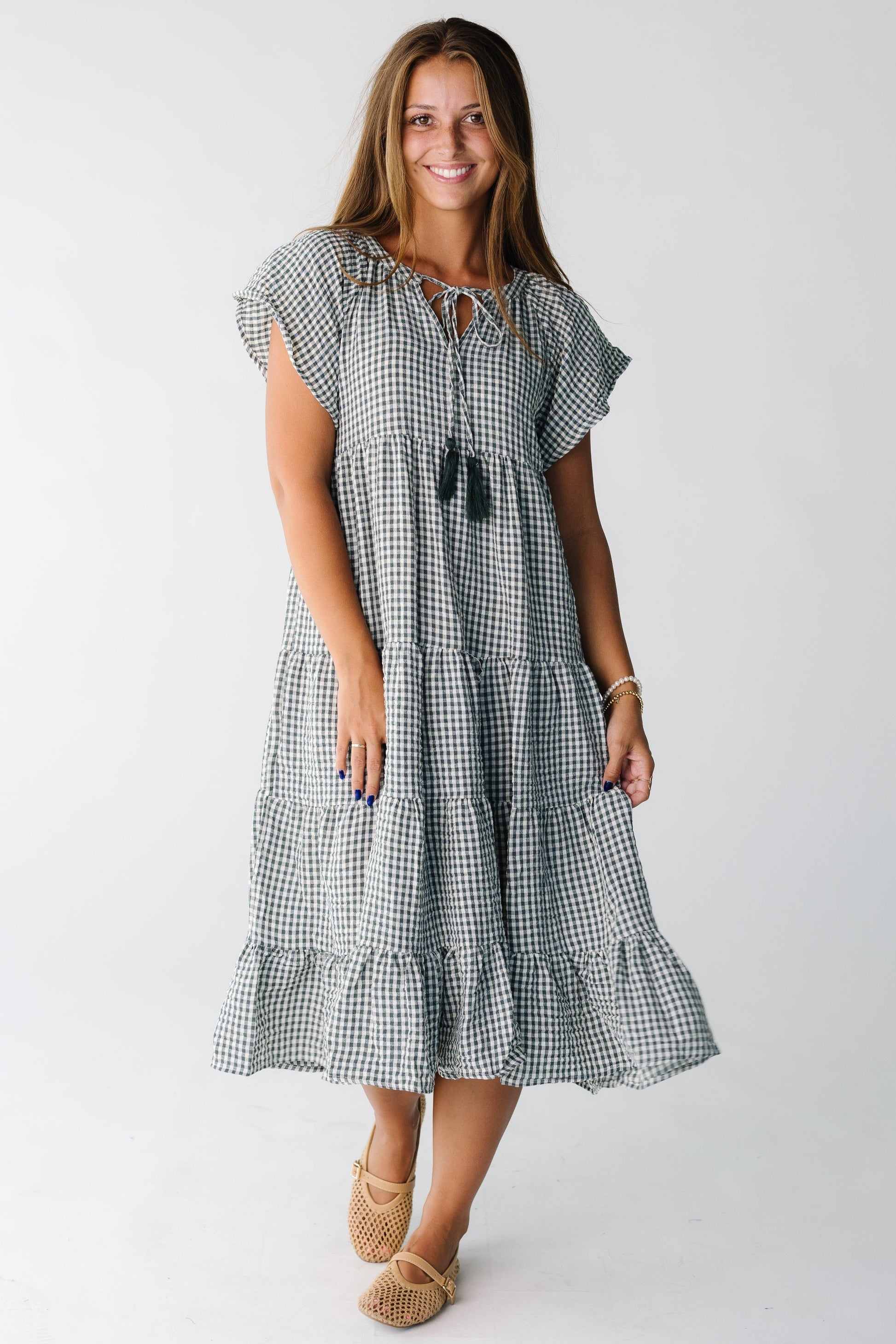 Brass & Roe Elmina Gingham Dress WOMEN'S DRESS brass & roe 