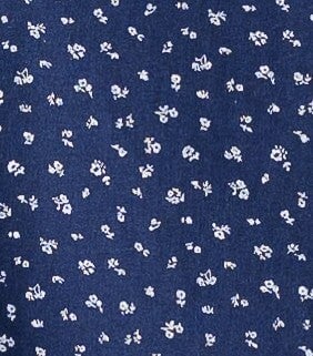Pansy floral swatch in navy