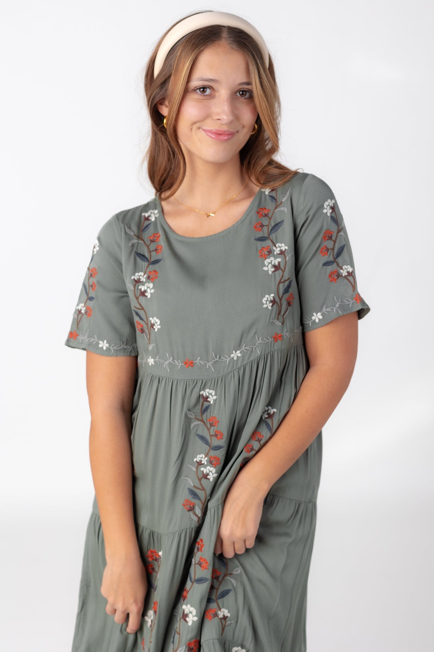 Cathy Embroidered Pocket Dress - Fall WOMEN'S DRESS Tea N Rose 
