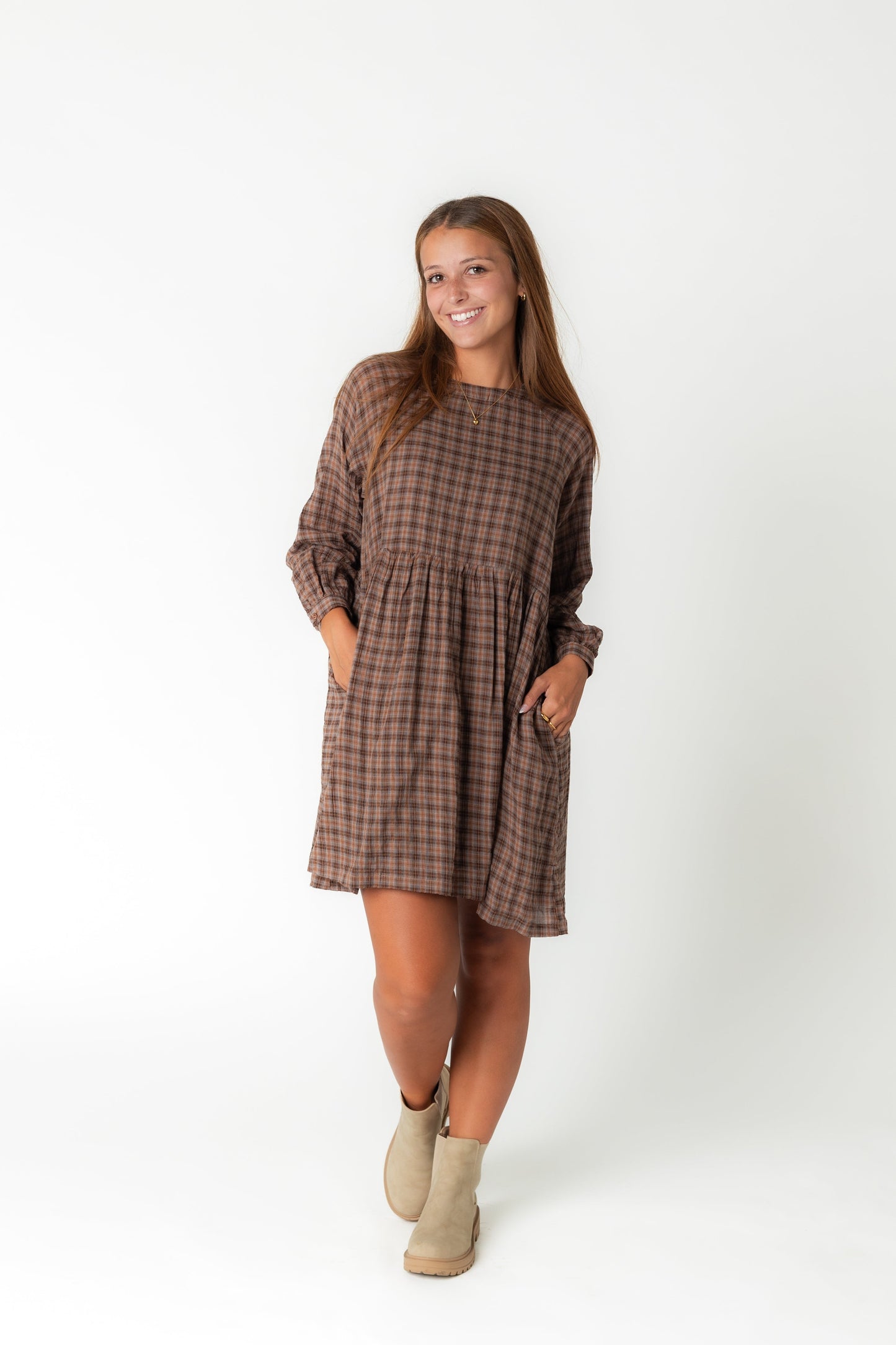 Brass & Roe Crew Plaid Dress WOMEN'S DRESS brass & roe 