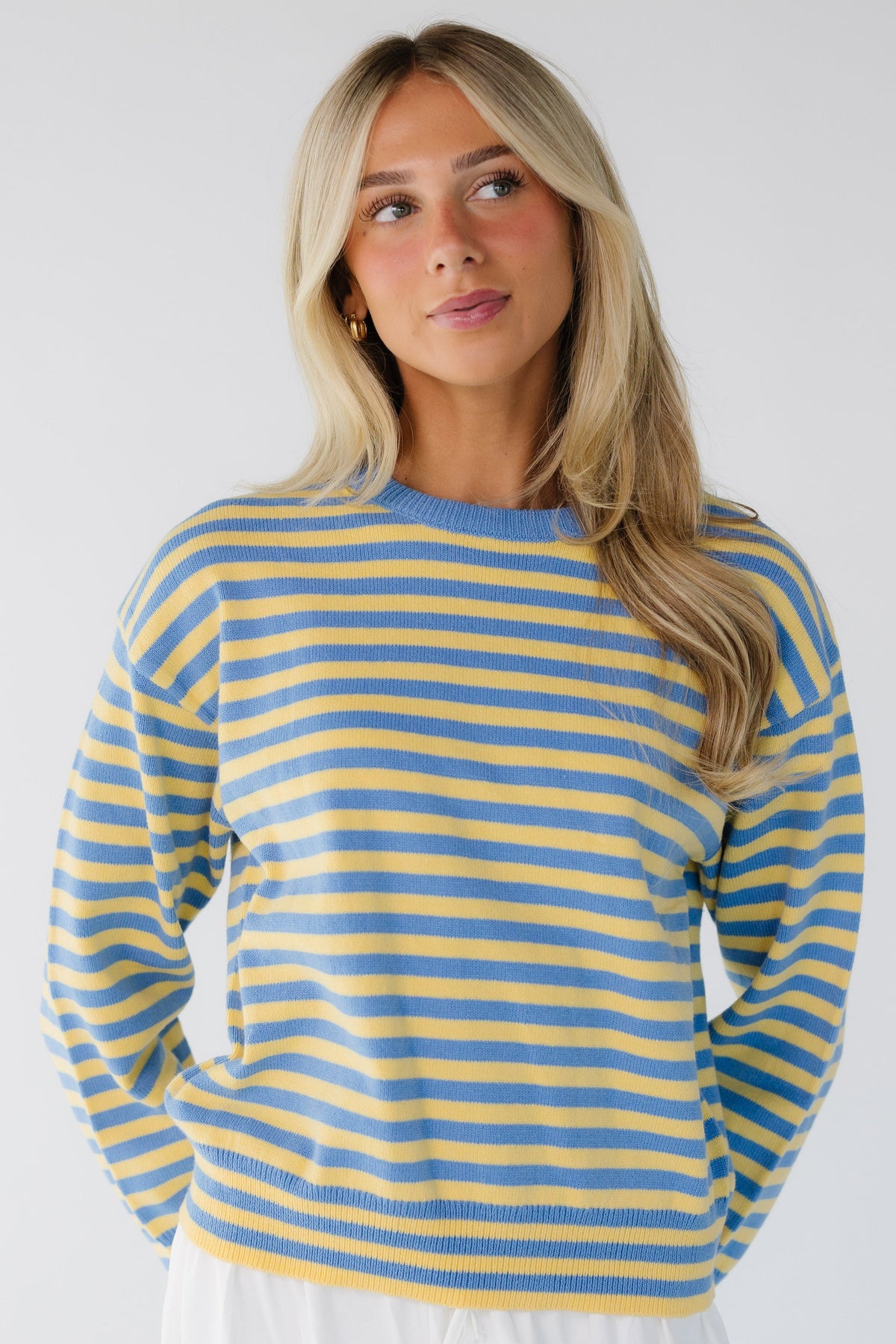 The Rosalie Sweater WOMEN'S SWEATERS Mod Ref Blue-Yellow S 