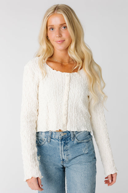 Ivory textured top