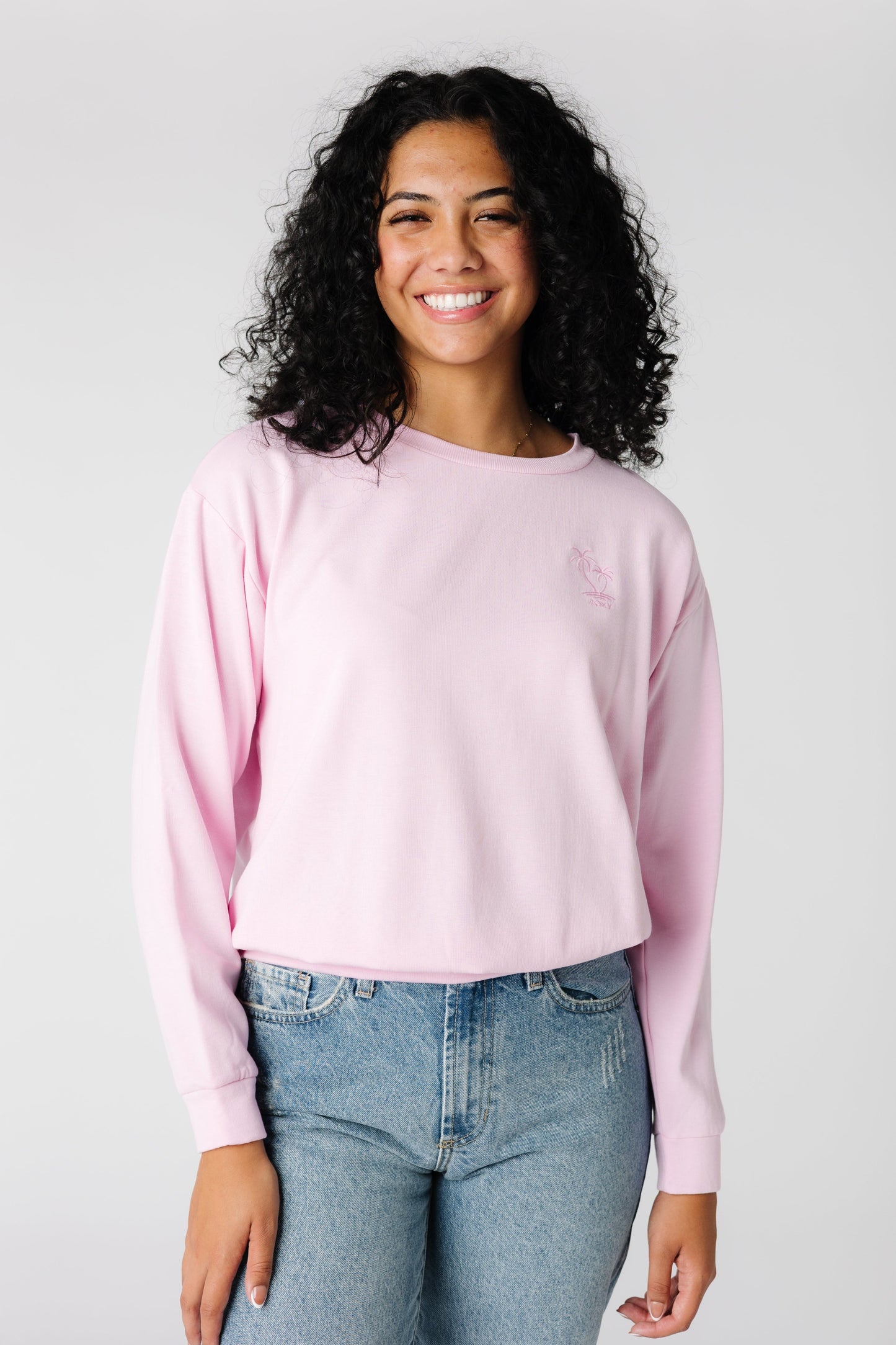 Pink Roxy long sleeve sweatshirt ERJFT04897