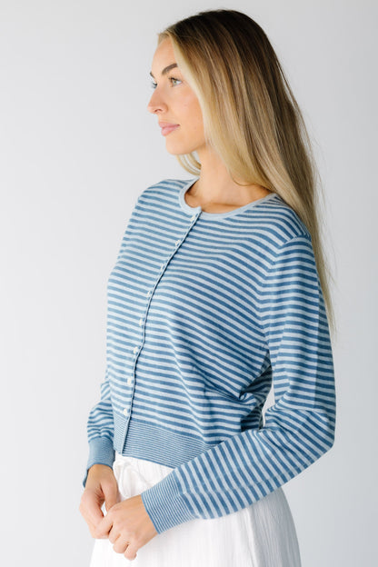 The Bella Striped Cardigan WOMEN'S CARDIGAN Mod Ref 