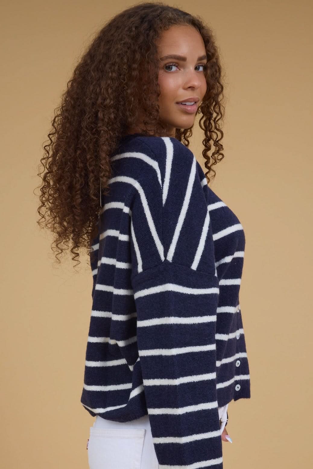 Bentley Striped Cardigan WOMEN'S CARDIGAN Things Between 